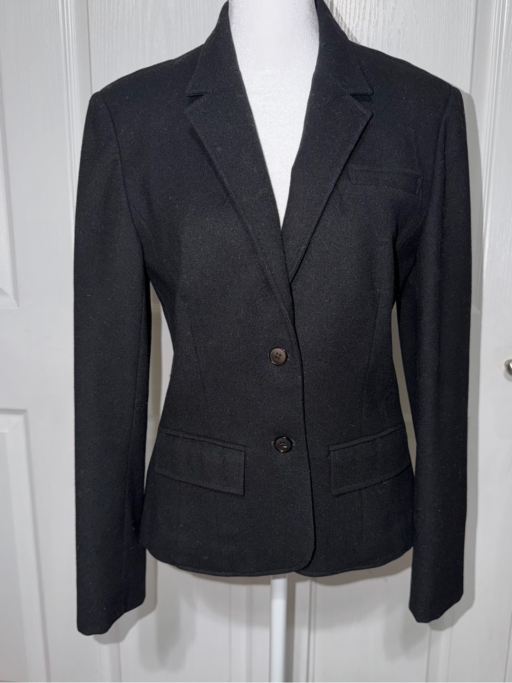 Vintage Pendleton Black Wool Fitted Blazer Jacket-Measures as Small